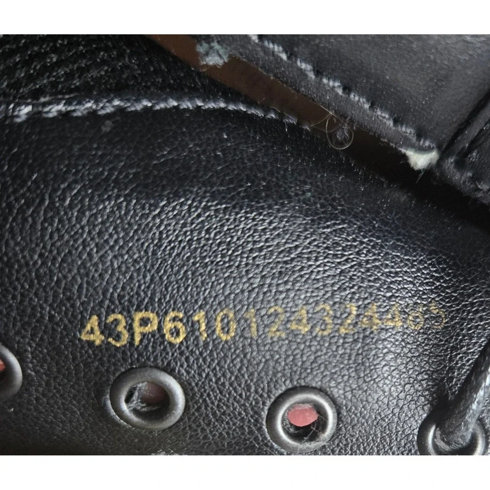 ECCO Wingtip Oxford Mens 9-9.5 Black Leather Brogue Dress Shoes Lace Up Like New